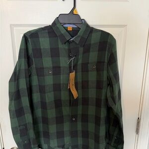 Tailor Vintage Green and Black Plaid Men's Shirt